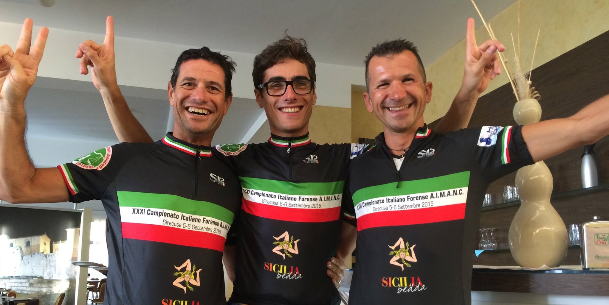 I NOSTRI CAMPIONI ASSOLUTI 2015 – 1° DE BONIS – 2° BELLIN – 3° DAL BEN – SOLARINO SICILIA